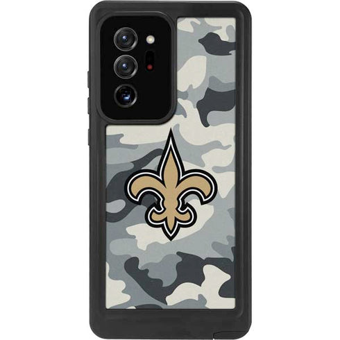 NFL New Orleans Saints Camo Galaxy Note20 Ultra 5G Waterproof Case