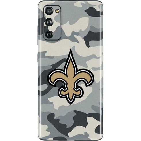NFL New Orleans Saints Camo Galaxy S20 Fan Edition Skin