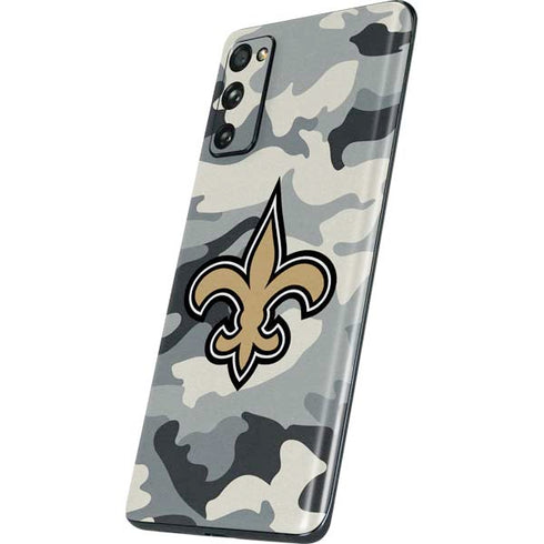 NFL New Orleans Saints Camo Galaxy S20 Fan Edition Skin