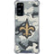 NFL New Orleans Saints Camo Galaxy S20 FE Clear Case