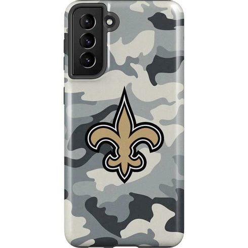 NFL New Orleans Saints Camo Galaxy S21 FE Pro Case