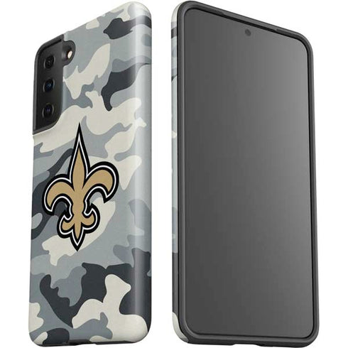 NFL New Orleans Saints Camo Galaxy S21 FE Pro Case