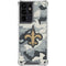 NFL New Orleans Saints Camo Galaxy S21 Ultra 5G Clear Case