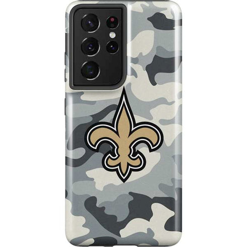NFL New Orleans Saints Camo Galaxy S21 Ultra 5G Pro Case