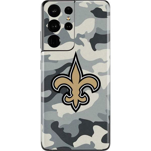 NFL New Orleans Saints Camo Galaxy S21 Ultra 5G Skin