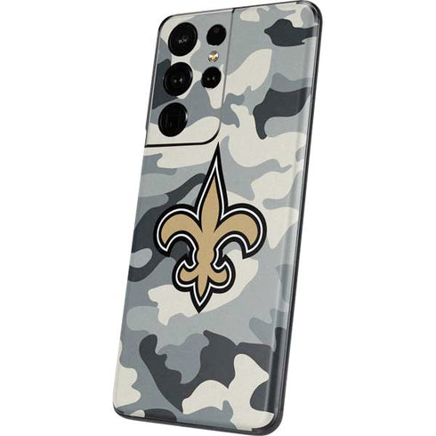 NFL New Orleans Saints Camo Galaxy S21 Ultra 5G Skin