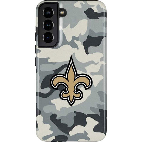 NFL New Orleans Saints Camo Galaxy S22 Plus Pro Case