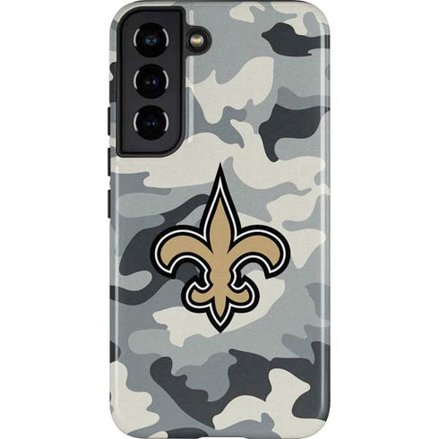 NFL New Orleans Saints Camo Galaxy S22 Pro Case