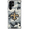NFL New Orleans Saints Camo Galaxy S22 Ultra Clear Case