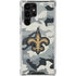 NFL New Orleans Saints Camo Galaxy S22 Ultra Clear Case