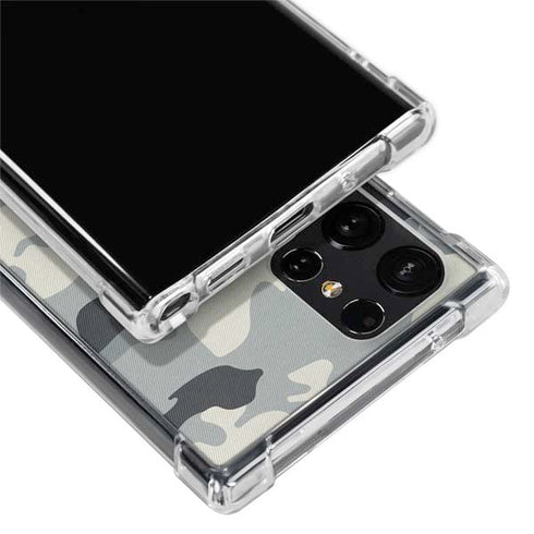 NFL New Orleans Saints Camo Galaxy S22 Ultra Clear Case
