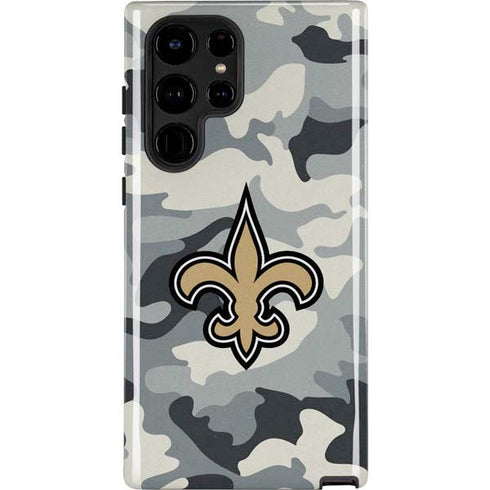 NFL New Orleans Saints Camo Galaxy S22 Ultra Pro Case