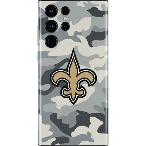 NFL New Orleans Saints Camo Galaxy S22 Ultra Skin
