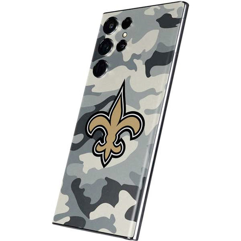 NFL New Orleans Saints Camo Galaxy S22 Ultra Skin