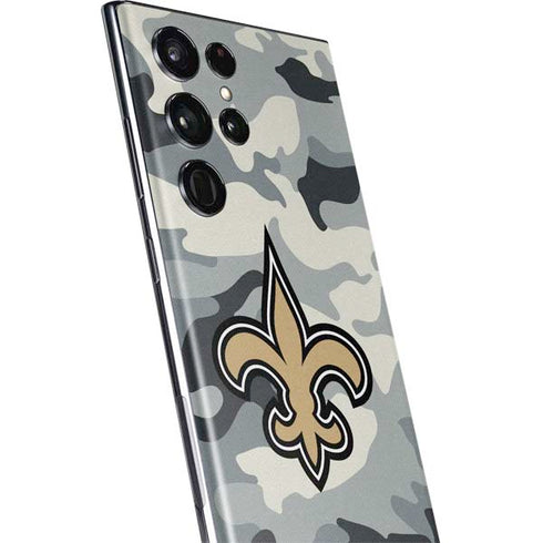 NFL New Orleans Saints Camo Galaxy S22 Ultra Skin