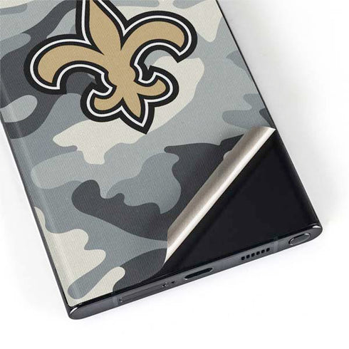 NFL New Orleans Saints Camo Galaxy S22 Ultra Skin