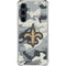 NFL New Orleans Saints Camo Galaxy S23 FE Clear Case