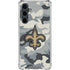 NFL New Orleans Saints Camo Galaxy S23 FE Clear Case