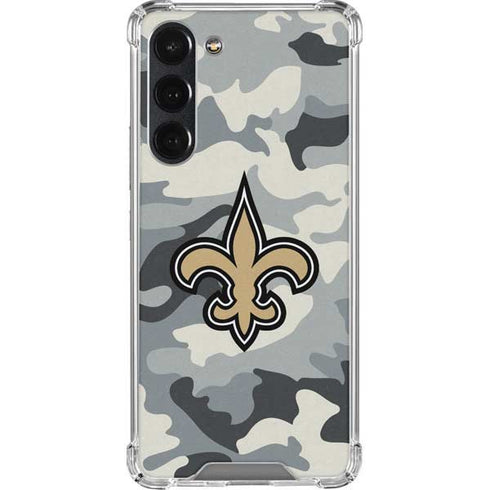 NFL New Orleans Saints Camo Galaxy S23 Plus Clear Case
