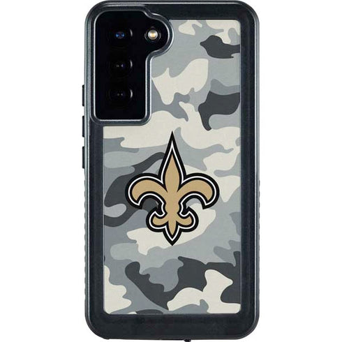 NFL New Orleans Saints Camo Galaxy S23 Plus Waterproof Case