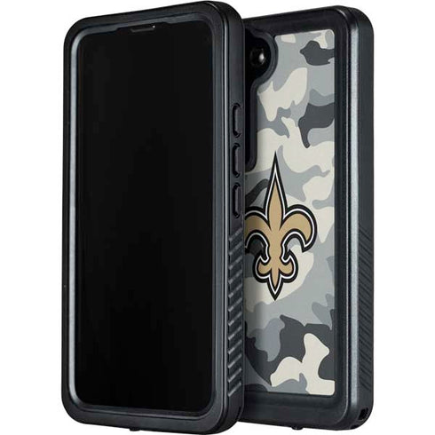 NFL New Orleans Saints Camo Galaxy S23 Plus Waterproof Case