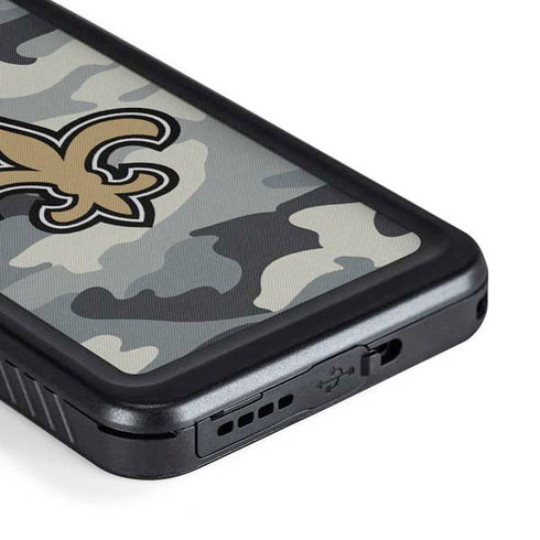 NFL New Orleans Saints Camo Galaxy S23 Plus Waterproof Case