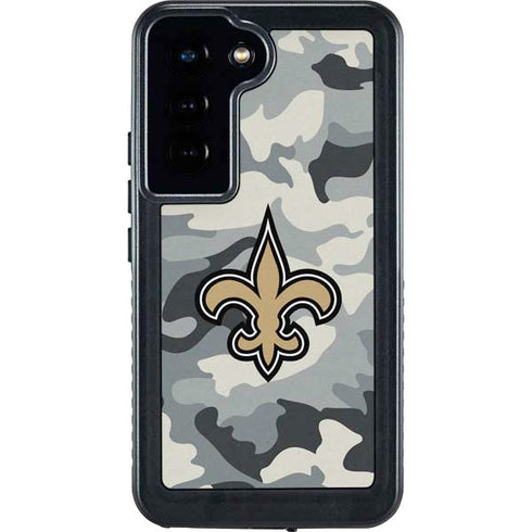 NFL New Orleans Saints Camo Galaxy S23 Waterproof Case