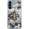 NFL New Orleans Saints Camo Galaxy S24 Clear Case