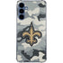 NFL New Orleans Saints Camo Galaxy S24 Clear Case