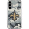 NFL New Orleans Saints Camo Galaxy S24 Plus Clear Case