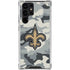 NFL New Orleans Saints Camo Galaxy S24 Ultra Clear Case