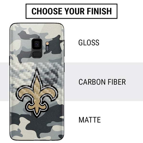 NFL New Orleans Saints Camo Galaxy S9 Skin
