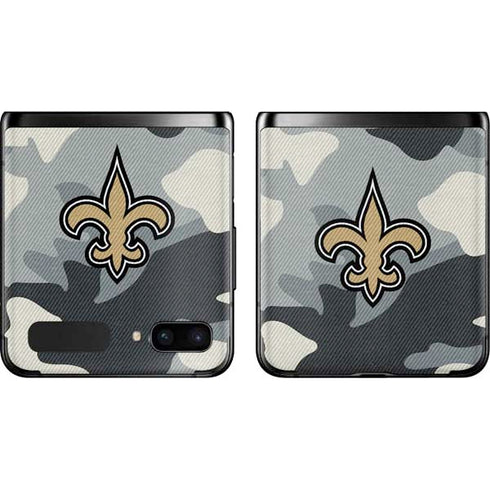 NFL New Orleans Saints Camo Galaxy Z Flip Skin