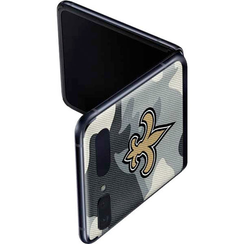 NFL New Orleans Saints Camo Galaxy Z Flip Skin