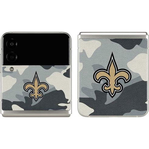 NFL New Orleans Saints Camo Galaxy Z Flip3 5G Skin