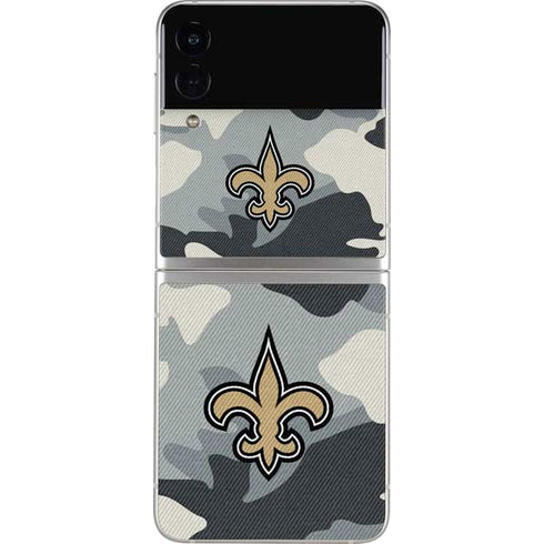 NFL New Orleans Saints Camo Galaxy Z Flip3 5G Skin