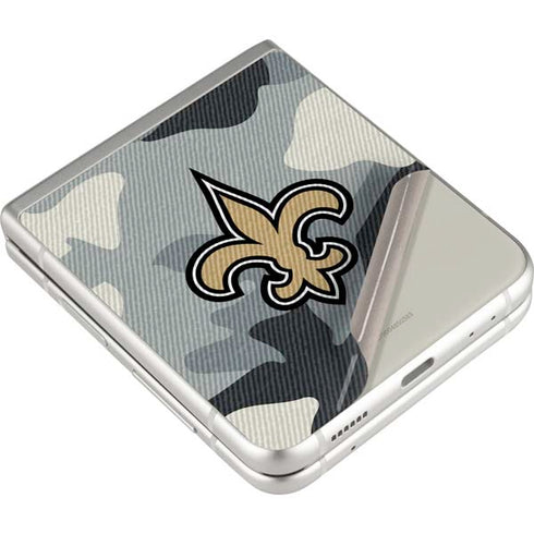 NFL New Orleans Saints Camo Galaxy Z Flip3 5G Skin