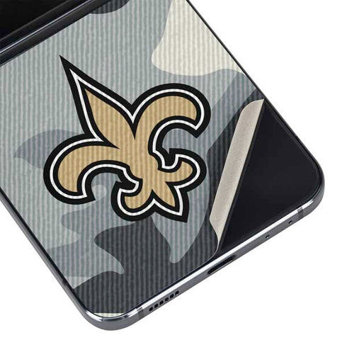 NFL New Orleans Saints Camo Galaxy Z Flip5 5G Skin
