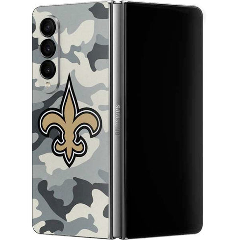 NFL New Orleans Saints Camo Galaxy Z Fold4 5G Skin