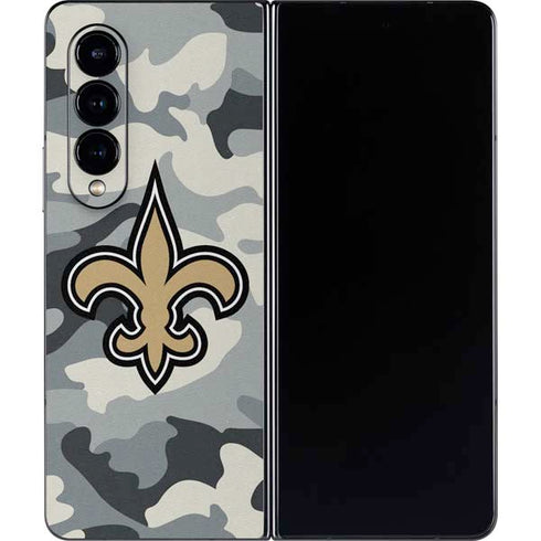 NFL New Orleans Saints Camo Galaxy Z Fold4 5G Skin