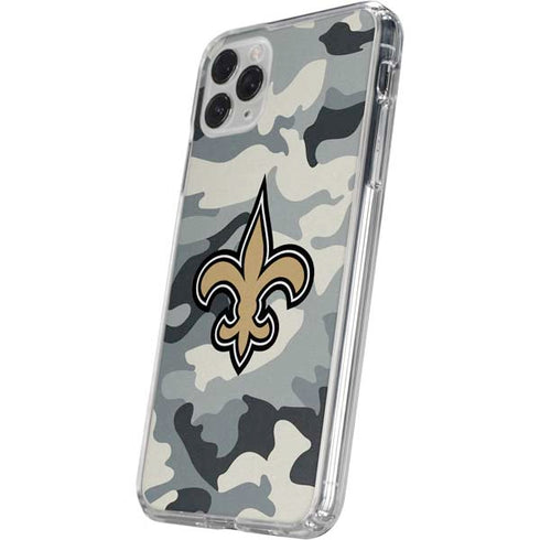 NFL New Orleans Saints Camo iPhone 11 Pro Clear Case