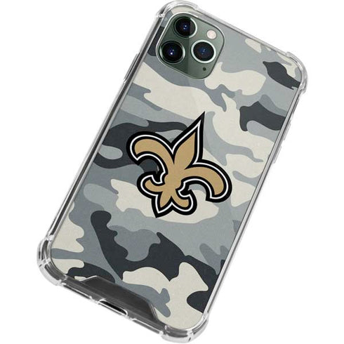 NFL New Orleans Saints Camo iPhone 11 Pro Max Clear Case