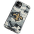 NFL New Orleans Saints Camo iPhone 12 Clear Case