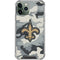 NFL New Orleans Saints Camo iPhone 12 Pro Clear Case