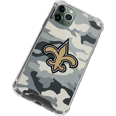 NFL New Orleans Saints Camo iPhone 12 Pro Max Clear Case