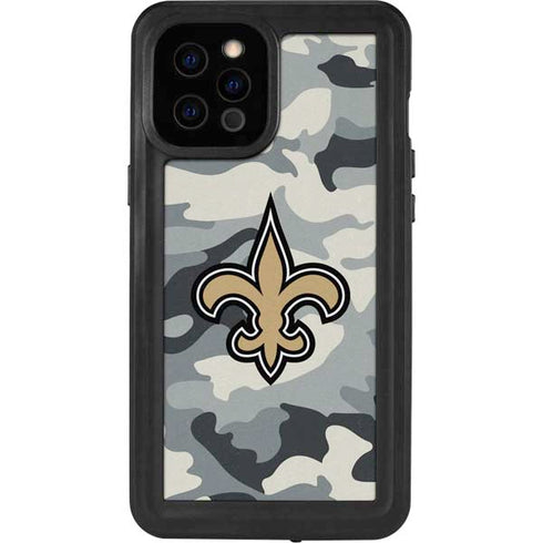 NFL New Orleans Saints Camo iPhone 12 Pro Max Waterproof Case