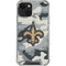 NFL New Orleans Saints Camo iPhone 13 Mini Clear Case