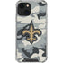NFL New Orleans Saints Camo iPhone 13 Mini Clear Case