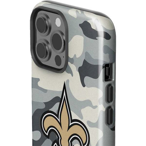 NFL New Orleans Saints Camo iPhone 13 Pro Max Impact Case