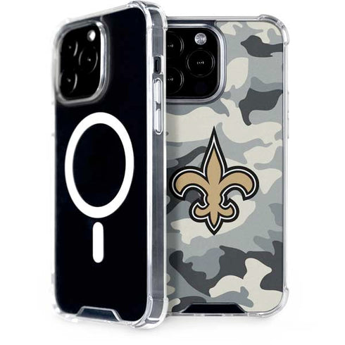 NFL New Orleans Saints Camo iPhone 13 Pro Max MagSafe Case